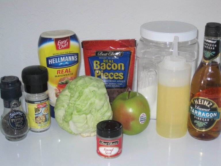 Ingredients for Apple Bacon Coleslaw