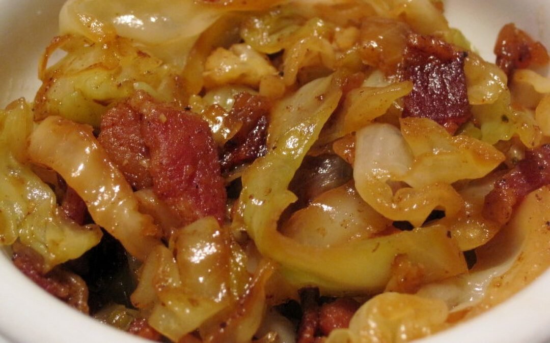 Fried Cabbage with Bacon and Onions