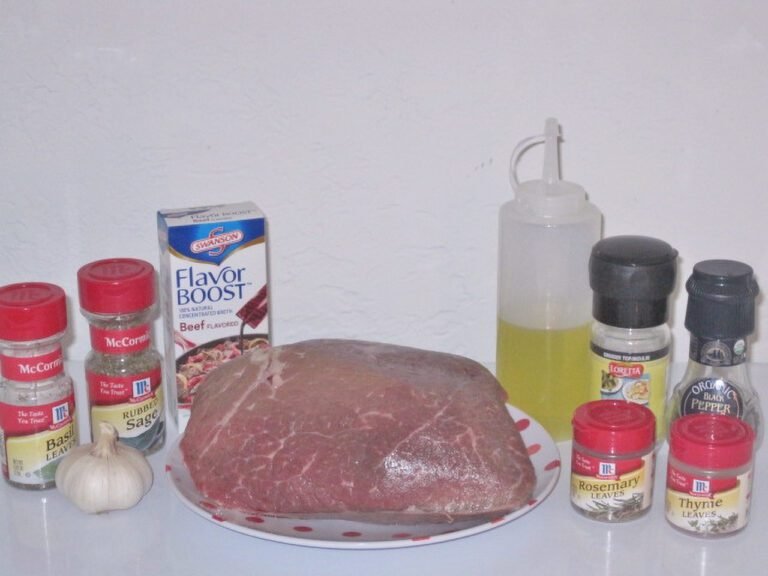 Ingredients for Tender Roast Beef